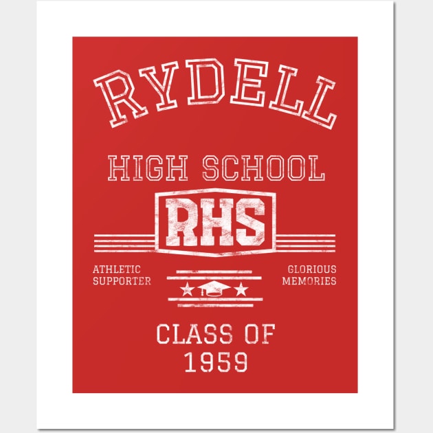 Rydell High School Wall Art by Slightly Unhinged